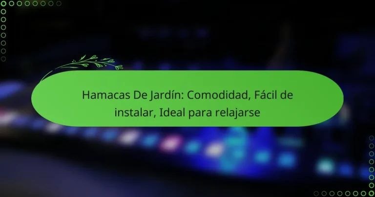 Hamacas De Jardín: Comodidad, Fácil de instalar, Ideal para relajarse