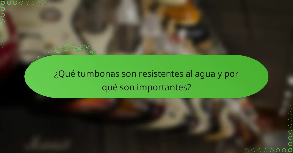 ¿Qué tumbonas son resistentes al agua y por qué son importantes?